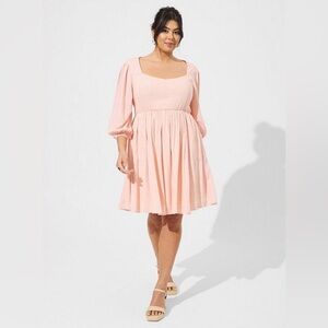Torrid ❤️‍🔥 Mini Wash Gauze Open Back Skater Dress